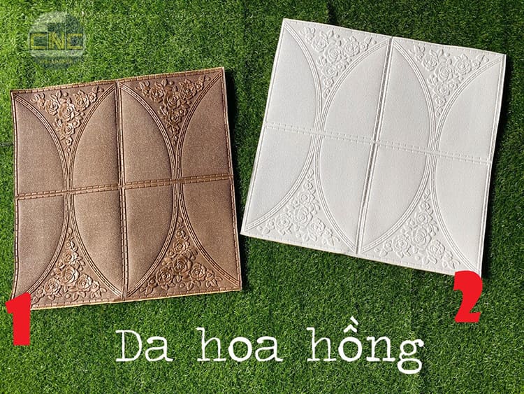 Xốp dán tường da hoa hồng