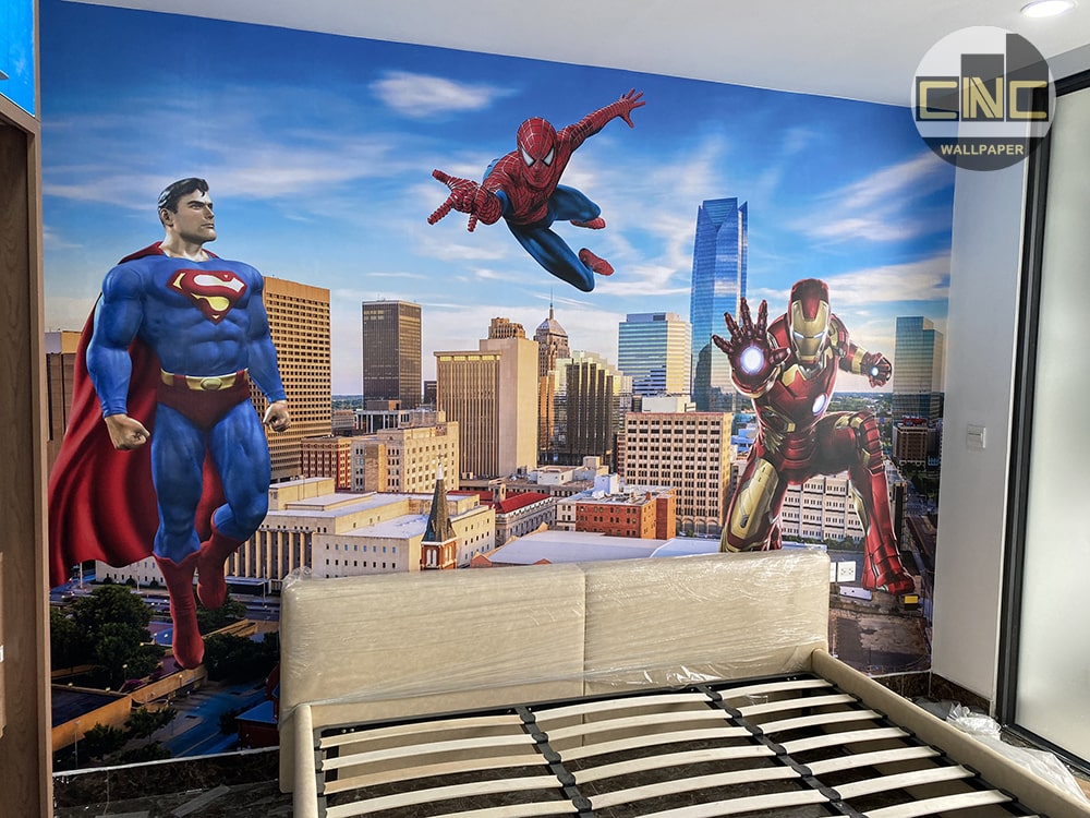 Thi công tranh dán tường 3D tại căn hộ chung cư Park Home